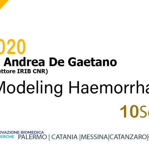 Seminario Dr Andrea De Gaetano 10.09.2020