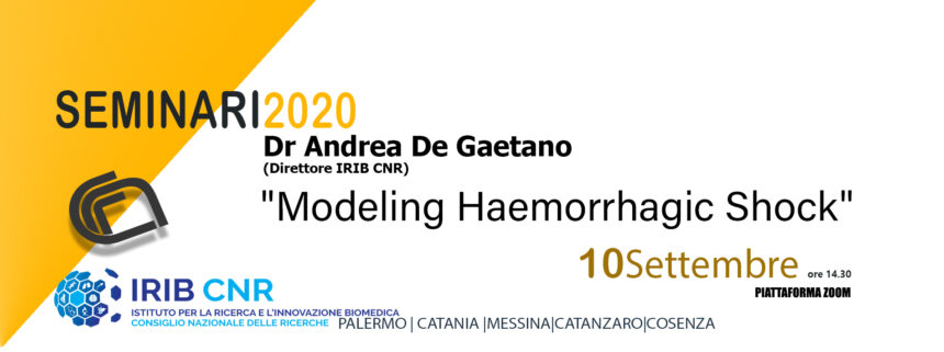 Seminario Dr Andrea De Gaetano 10.09.2020