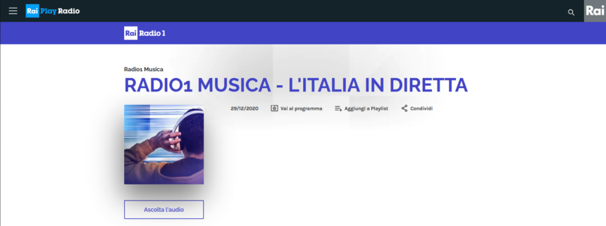 Intervista ad Antonio Cerasa: cos’è la felicità? RAIRADIO1 MUSICA – L’ITALIA IN DIRETTA