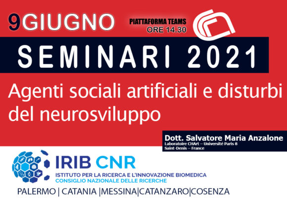Seminario: Dott. Salvatore Maria Anzalone. 9 GIUGNO 2021